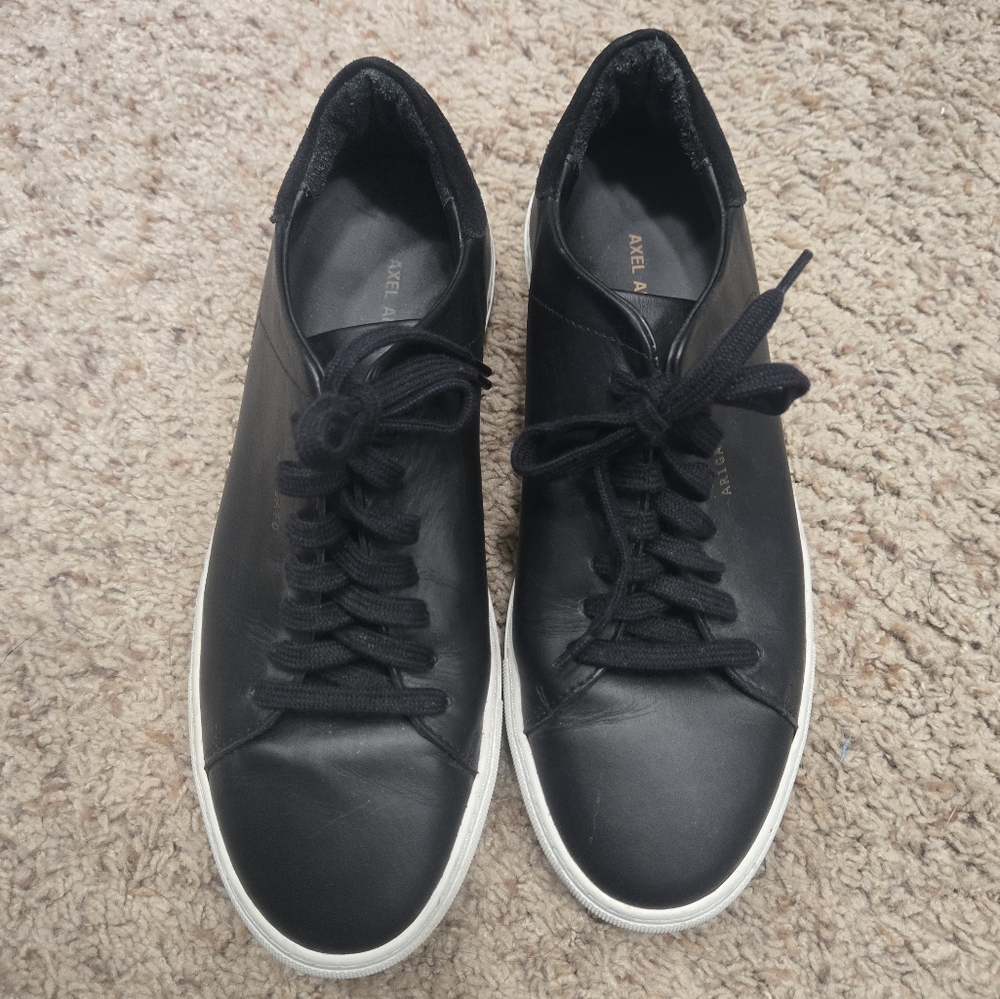 Axel Arigato Black Leather Clean 90 Sneakers Size 9 - Picture 2 of 5